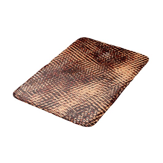 Dikke krassen met kruising in sinaasappel met scha badmat (Gekanteld)