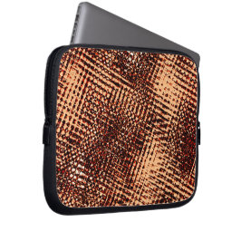 Dikke krassen met kruising in sinaasappel met scha laptop sleeve