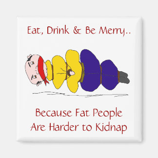 Dikke mensen zijn moeilijker om een humoristische  magneet