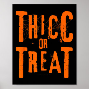Dikke of trakteer grappige Halloween Workout Fitne Poster