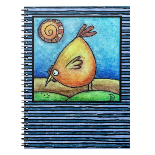 Dikke Oranje Vogel Notitieboek (Voorkant)