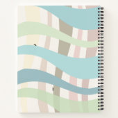 Dikke pastel golvende lijnen toewijzing notitieboek (Achterkant)