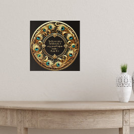 Dikke Pauw Veren Lijst Bijbelverzen Poster