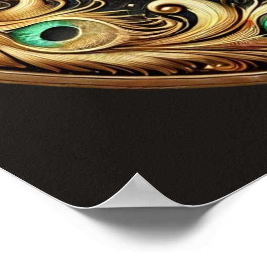 Dikke Pauw Veren Lijst Bijbelverzen Poster (Hoek)