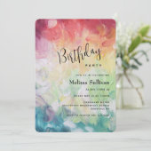 Dikke penseelstreken Geschilderde Abstracte verjaa Kaart (Staand voorkant)