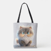 DIKKE PLUIZIGE SCHATTIGEE KITTY CAT TOTE BAG (Achterkant)
