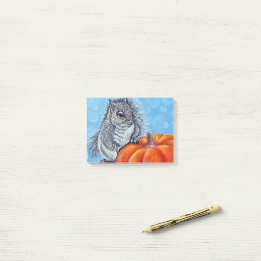 Dikke pompoen post-it® notes (Op bureau)