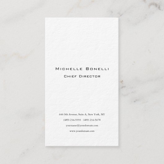 Dikke Professionele Duidelijke Stijlvolle Moderne  Visitekaartje (Voorkant)
