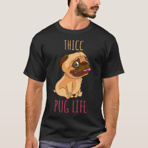 Dikke Pug Leven Grappig Voor Pug Liefhebbers en Ho T-shirt