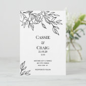 Dikke Roos Invitati Kaart (Staand voorkant)