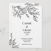 Dikke Roos Invitati Kaart (Voorkant / Achterkant)