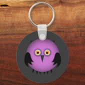 Dikke Roze Uil Sleutelhanger (Voorkant)