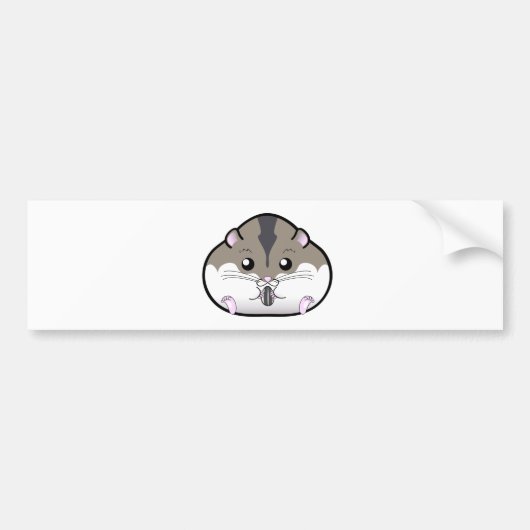 Dikke Russische Dwerghamster Bumpersticker (Voorkant)