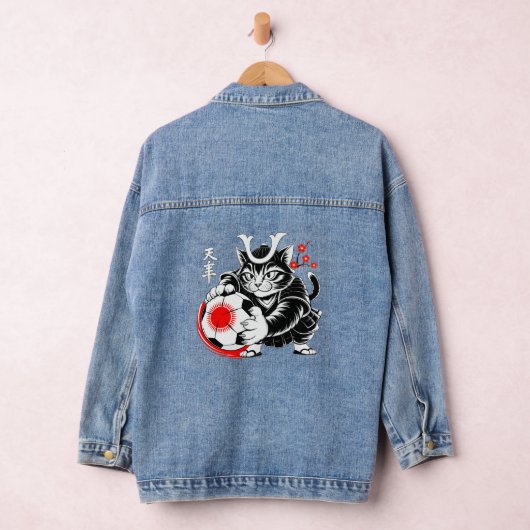 Dikke Samurai Kat Jassen voor Vrouwen Denim Jacket (Hangar)