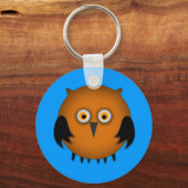 Dikke Sinaasappel Uil Sleutelhanger (Voorkant)