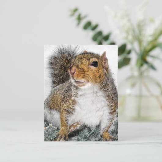 Dikke sneeuw briefkaart (Staand voorkant)