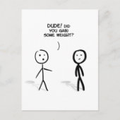 Dikke stok man briefkaart (Voorkant)