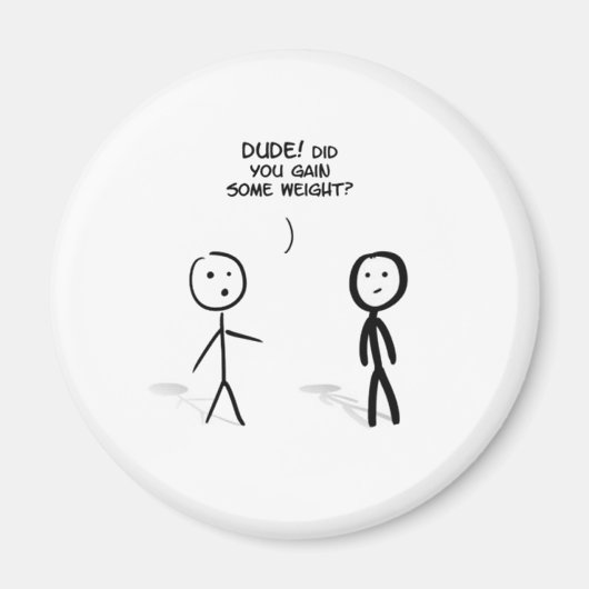 Dikke stok man magneet (Voorkant)