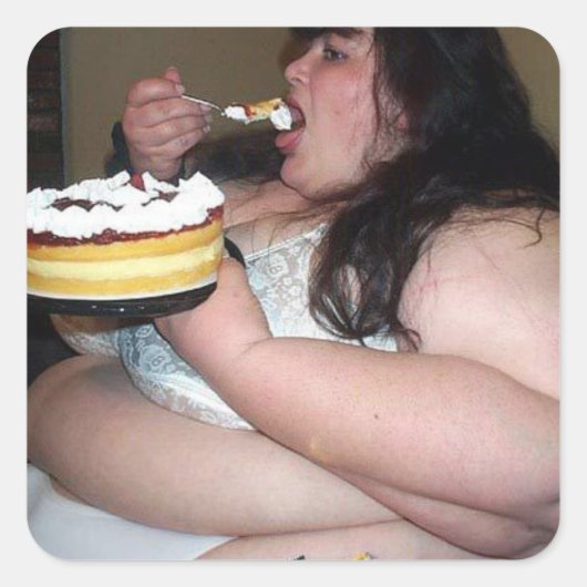 Dikke Stomme Slob Gross uit Grappige Sticker (Voorkant)