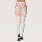 Dikke strepen met jouw naam elegante sport leggings (Achterkant)