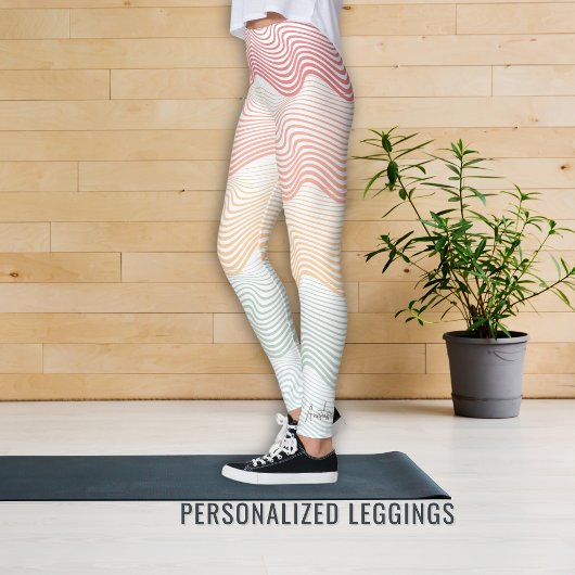 Dikke strepen met jouw naam elegante sport leggings