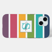 Dikke strepen Monogrammering Case-Mate iPhone Case (Achterkant (horizontaal))