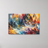 Dikke Textuur Verf Patroon Canvas Afdruk (Voorkant)
