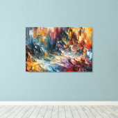 Dikke Textuur Verf Patroon Canvas Afdruk (Insitu (Houten vloer))