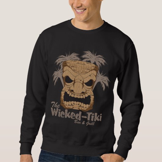 Dikke Tiki Bar Mannen Donker Sweatshirt (Voorkant)
