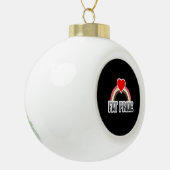 Dikke trots keramische bal ornament (Links)
