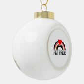Dikke trots keramische bal ornament (Links)