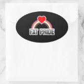 Dikke trots ovale sticker (Tas)