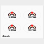 Dikke trots ovale sticker (Vel)