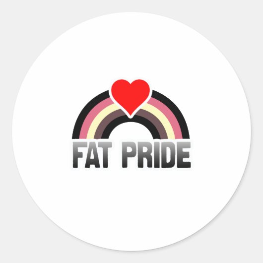 Dikke trots ronde sticker (Voorkant)