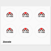 Dikke trots ronde sticker (Vel)