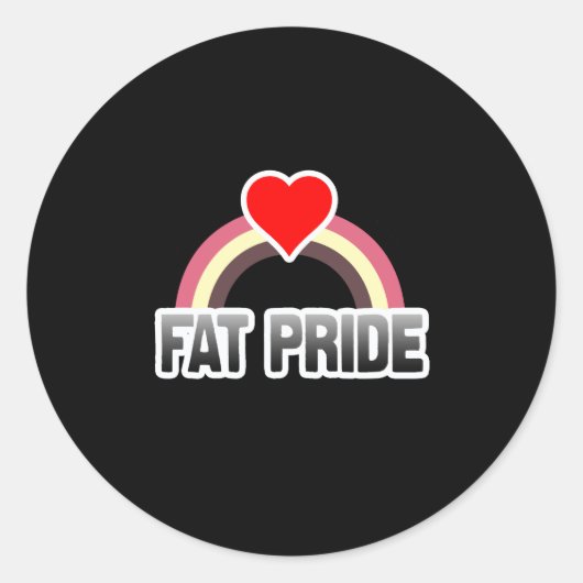 Dikke trots ronde sticker (Voorkant)