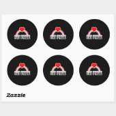 Dikke trots ronde sticker (Vel)
