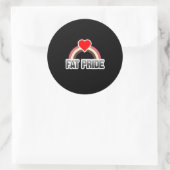 Dikke trots ronde sticker (Tas)