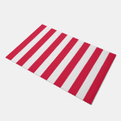 dikke verticale strepen Crimson Red en White Deurmat (Schuin)