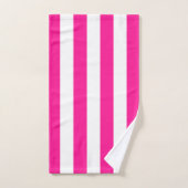dikke verticale strepen dieproze en witte streep bad handdoek (Handdoek)