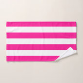 dikke verticale strepen dieproze en witte streep bad handdoek (Handdoek)