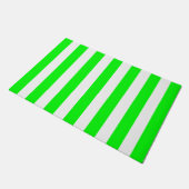 dikke verticale strepen Limoen en witte strepen Deurmat (Schuin)