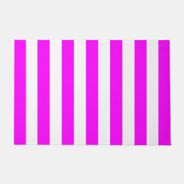 dikke verticale strepen magenta en witte streep deurmat