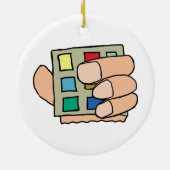 dikke vinger keramisch ornament (Achterkant)