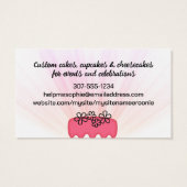 Dikke vrouw bakker frosted cake bakken bakkerij visitekaartjes (Achterkant)