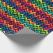 Dikke wol kleurrijk patroon cadeaupapier (Hoek)