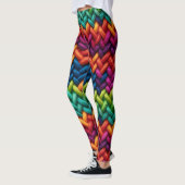 Dikke wol regenboogbrei leggings (Links)