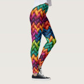 Dikke wol regenboogbrei leggings (Rechts)