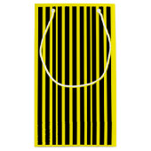 Dikke zwarte en gele geschenktas klein cadeauzakje (Achterkant)