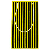 Dikke zwarte en gele geschenktas klein cadeauzakje (Voorkant)